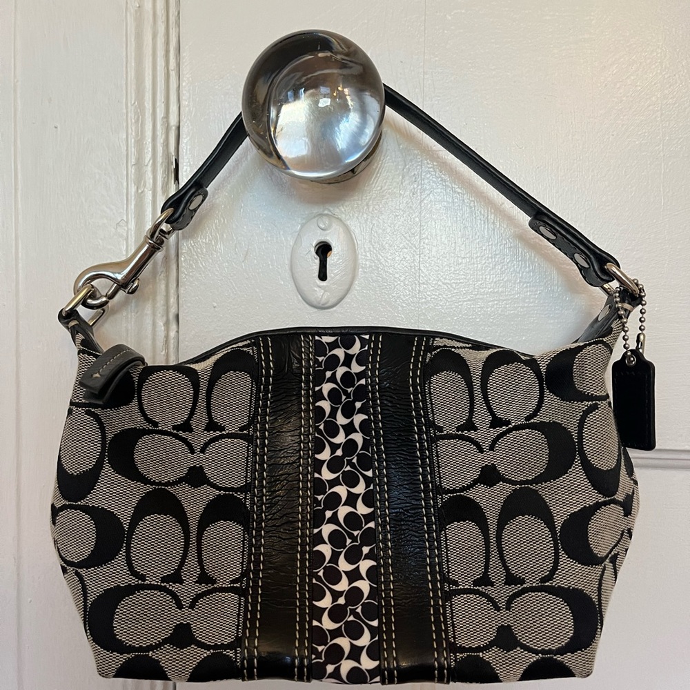 Coach black and gray handbag